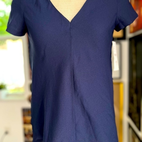 Navy blouse great material NWT‎ ZARA - Picture 2 of 12